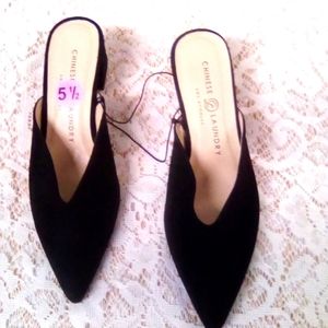 Chinese Laundry Black Faux Suede Shoes.Square Heels.Size 5 1/2. New without Tag.